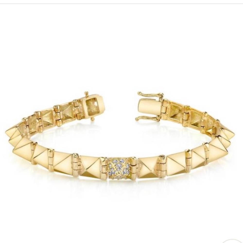 Anita Ko Gold and Diamond Spike bracelet